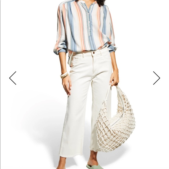 Xirena striped blouse size L - Picture 1 of 6